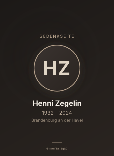 Gedenkportrait von Henni Zegelin