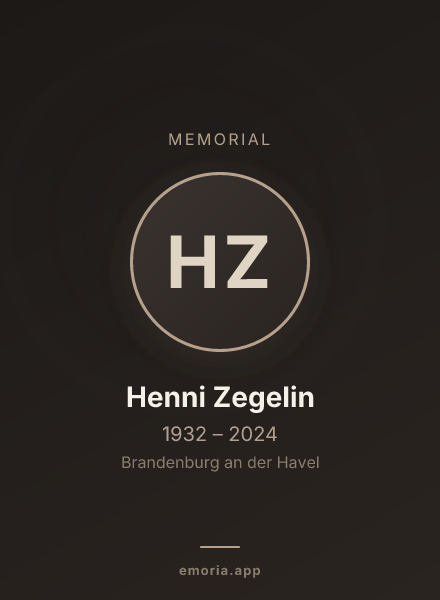 Memorial portrait of Henni Zegelin