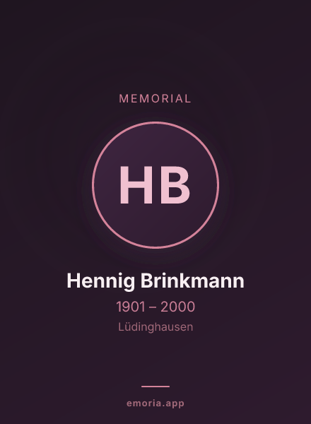Memorial portrait of Hennig Brinkmann
