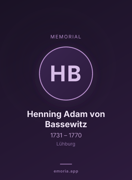 Memorial portrait of Henning Adam von Bassewitz