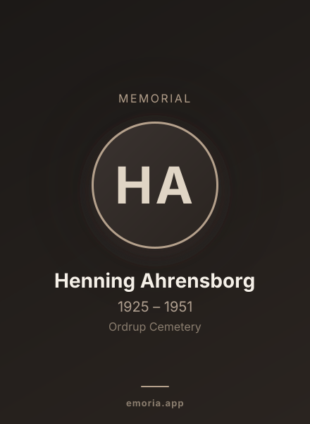 Memorial portrait of Henning Ahrensborg