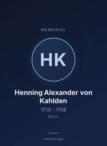 Memorial portrait of Henning Alexander von Kahlden