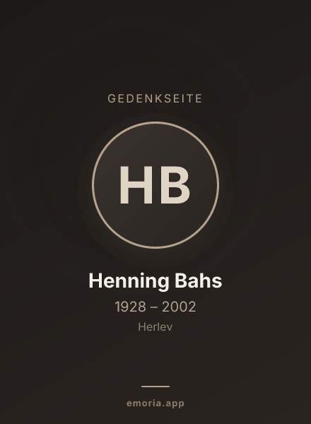 Gedenkportrait von Henning Bahs