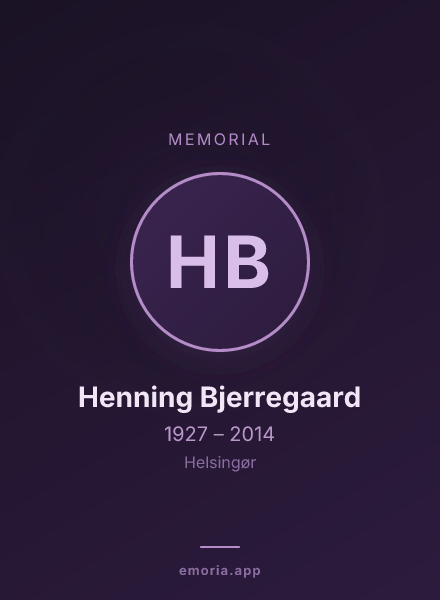 Memorial portrait of Henning Bjerregaard