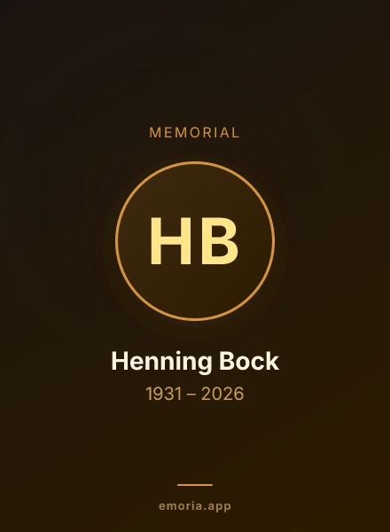 Memorial portrait of Henning Bock