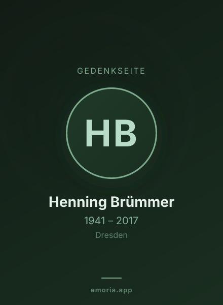 Gedenkportrait von Henning Brümmer
