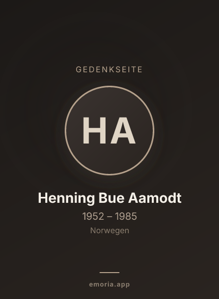 Gedenkportrait von Henning Bue Aamodt