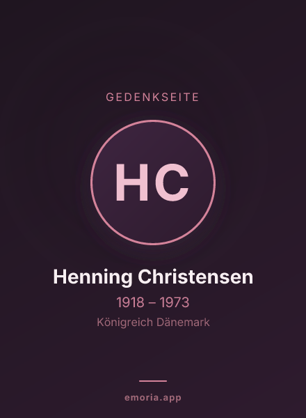 Gedenkportrait von Henning Christensen