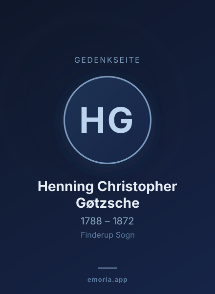 Gedenkportrait von Henning Christopher Gøtzsche