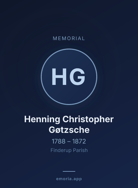 Memorial portrait of Henning Christopher Gøtzsche