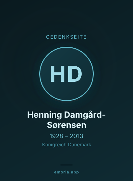 Gedenkportrait von Henning Damgård-Sørensen
