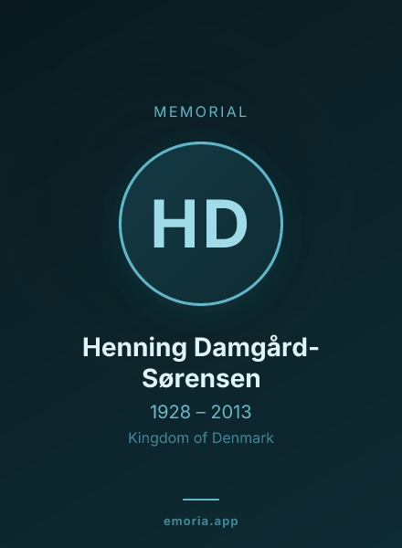 Memorial portrait of Henning Damgård-Sørensen