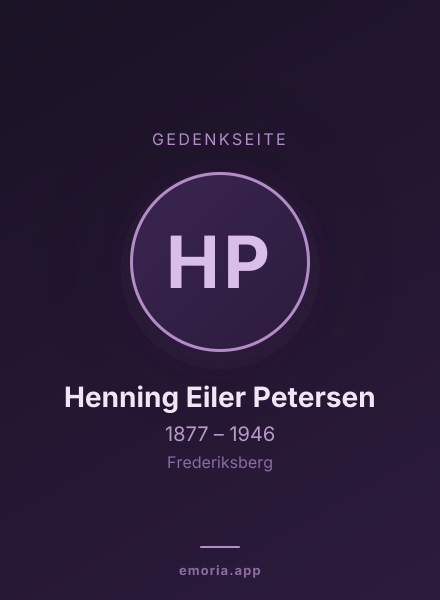 Gedenkportrait von Henning Eiler Petersen