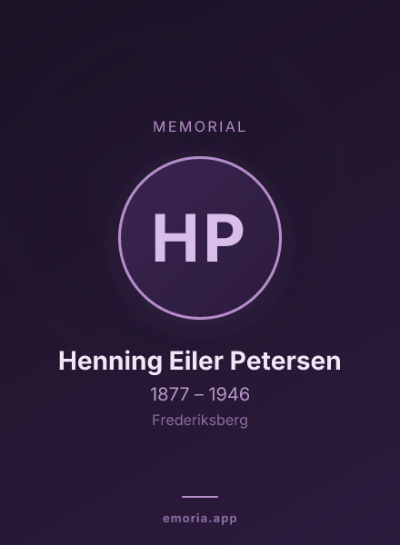 Memorial portrait of Henning Eiler Petersen