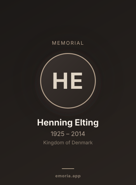 Memorial portrait of Henning Elting