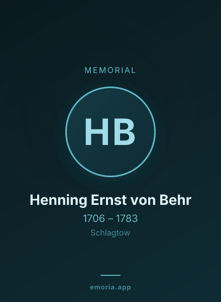 Memorial portrait of Henning Ernst von Behr