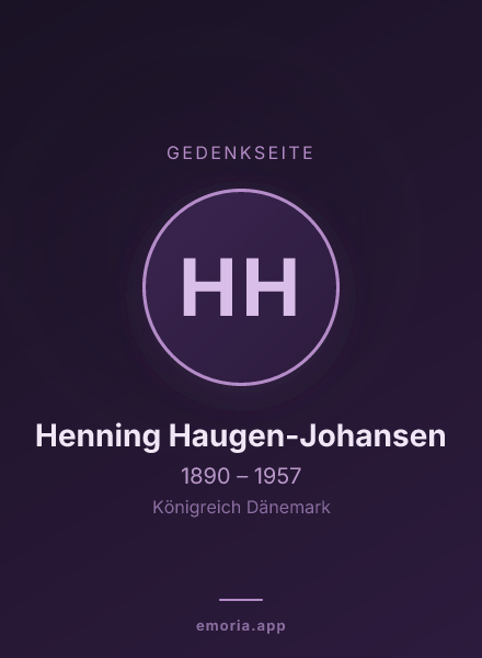 Gedenkportrait von Henning Haugen-Johansen