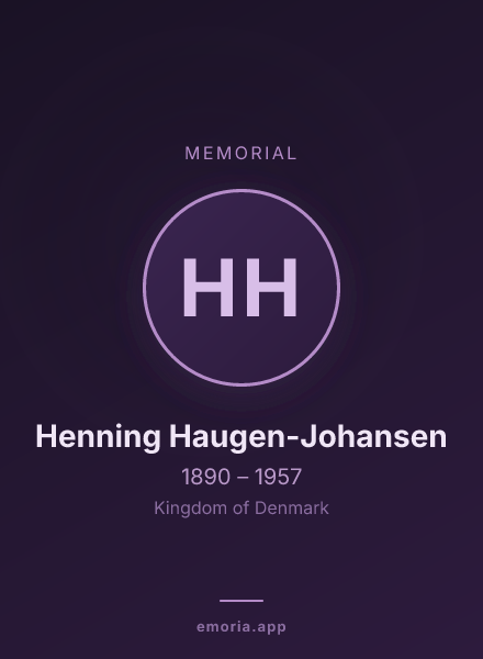 Memorial portrait of Henning Haugen-Johansen