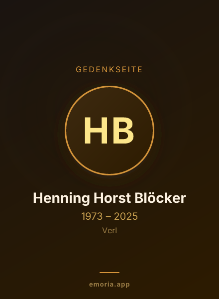 Gedenkportrait von Henning Horst Blöcker
