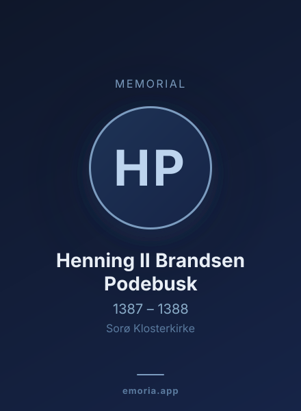 Memorial portrait of Henning II Brandsen Podebusk