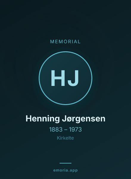 Memorial portrait of Henning Jørgensen