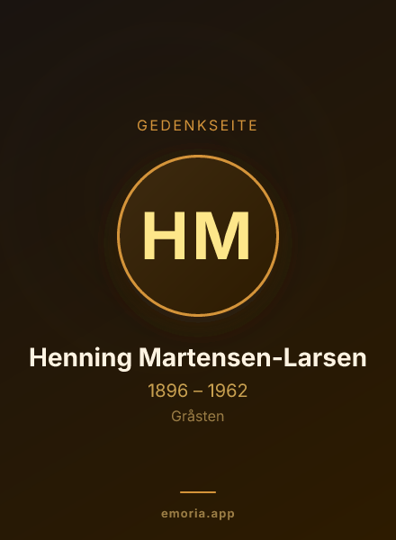 Gedenkportrait von Henning Martensen-Larsen