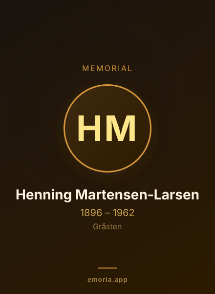 Memorial portrait of Henning Martensen-Larsen