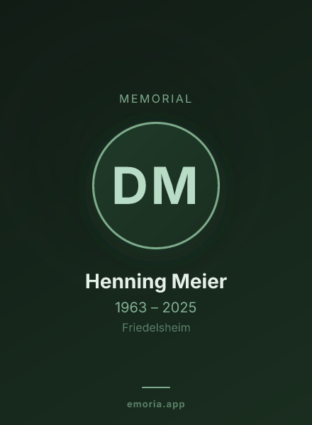 Memorial portrait of Dr. Henning Meier