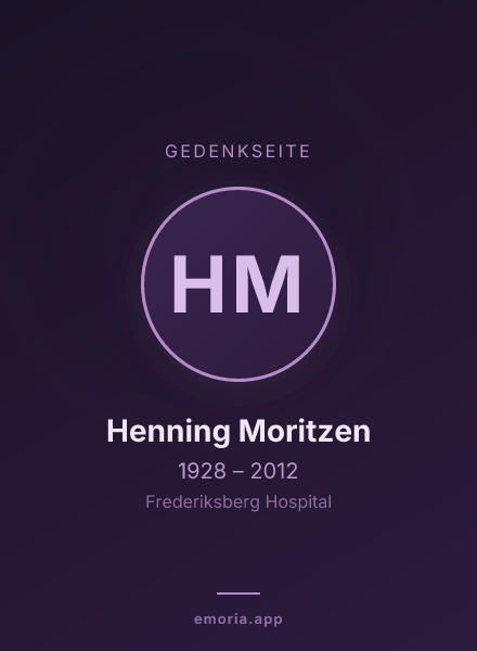 Gedenkportrait von Henning Moritzen