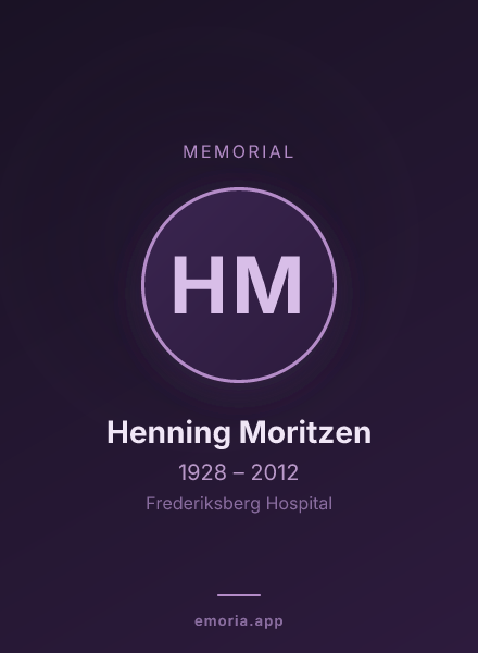 Memorial portrait of Henning Moritzen
