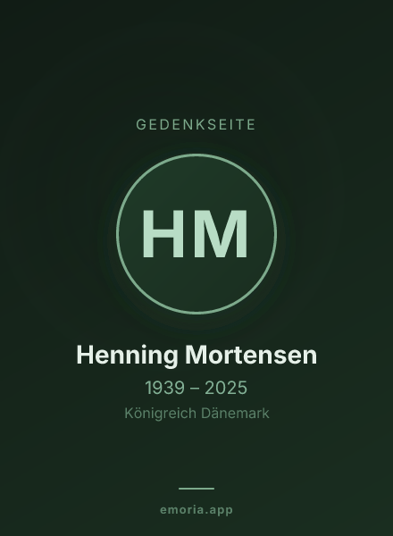 Gedenkportrait von Henning Mortensen