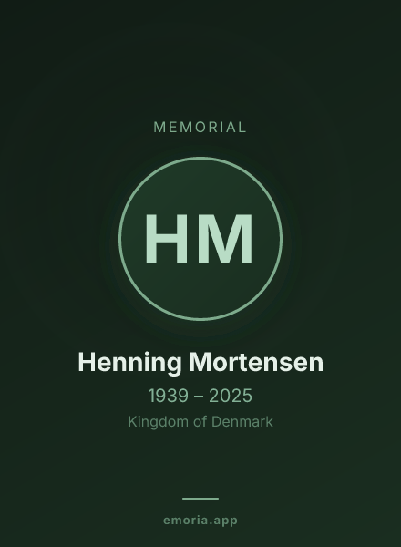 Memorial portrait of Henning Mortensen