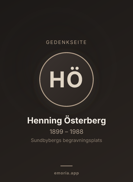 Gedenkportrait von Henning Österberg