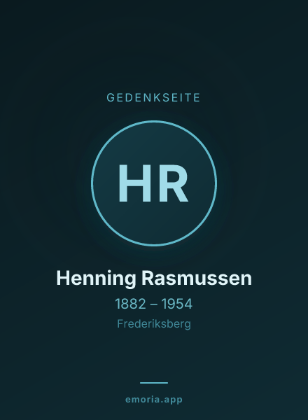 Gedenkportrait von Henning Rasmussen