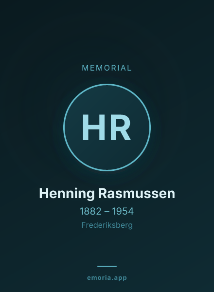 Memorial portrait of Henning Rasmussen