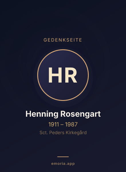 Gedenkportrait von Henning Rosengart