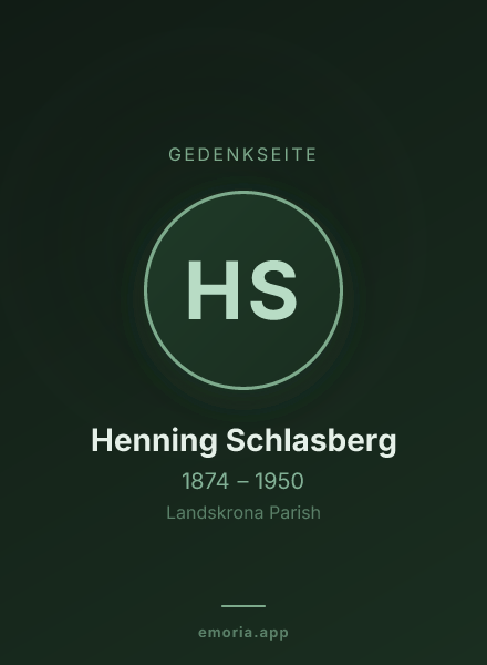 Gedenkportrait von Henning Schlasberg