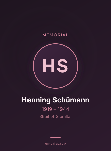 Memorial portrait of Henning Schümann