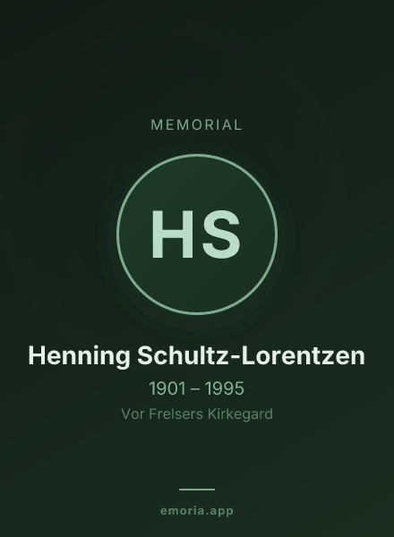 Memorial portrait of Henning Schultz-Lorentzen