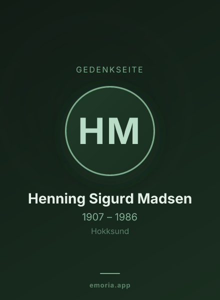 Gedenkportrait von Henning Sigurd Madsen