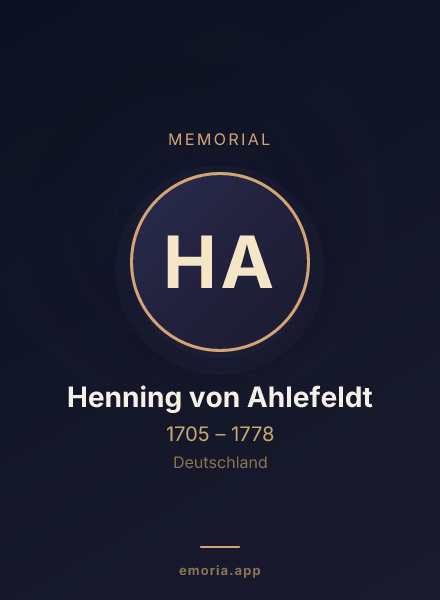 Memorial portrait of Henning von Ahlefeldt