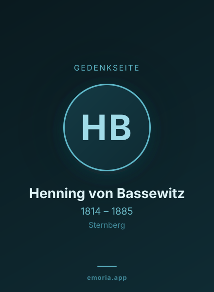 Gedenkportrait von Henning von Bassewitz