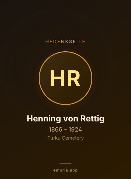 Gedenkportrait von Henning von Rettig