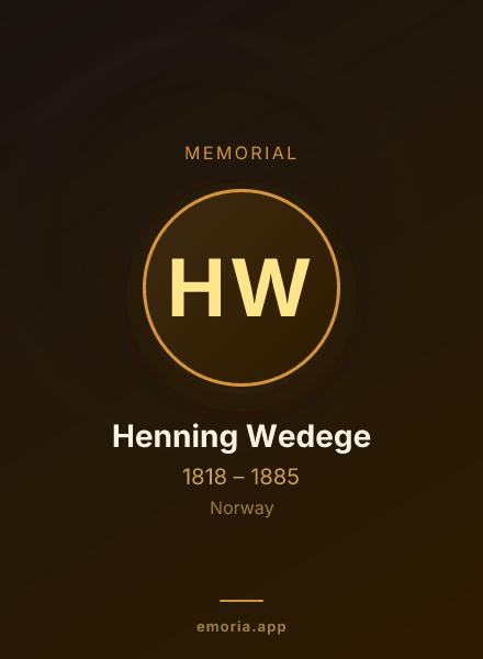 Memorial portrait of Henning Wedege