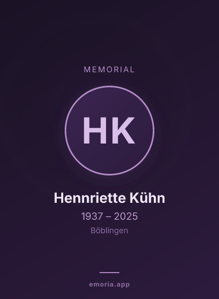Memorial portrait of Hennriette Kühn