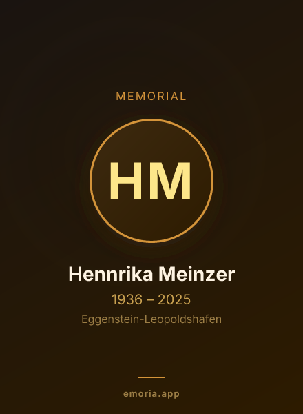 Memorial portrait of Hennrika Meinzer