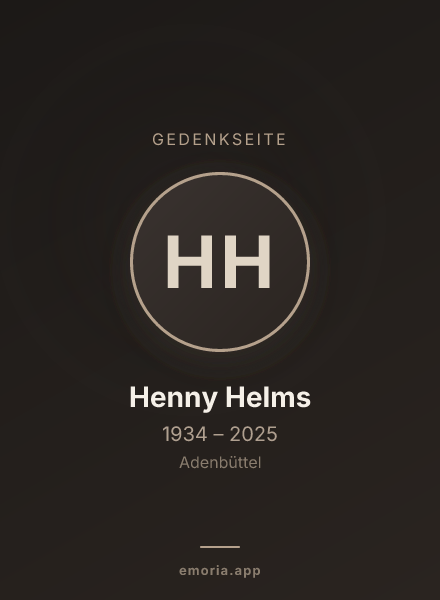Gedenkportrait von Henny Helms