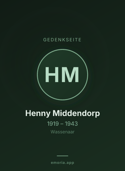 Gedenkportrait von Henny Middendorp