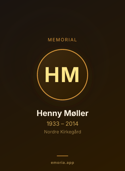 Memorial portrait of Henny Møller
