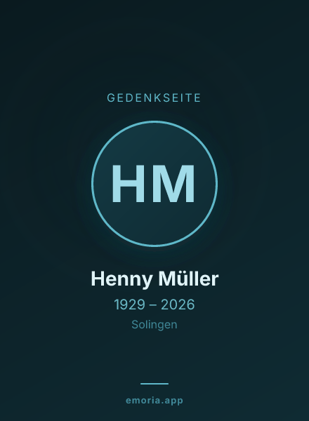 Gedenkportrait von Henny Müller